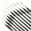 11pcs Precision Paint Brush Set for Fine Detail - Durable Miniature Brushes with Micro Tips for Warhammer 40K, Model & Art Paint