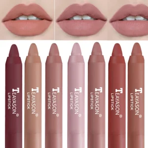 12 Colors Waterproof Long Lasting Lip tint Velvet Matte Lipsticks Nude Stick Lips Makeup Tint Pen Daily Makeup Nude LipstickTool