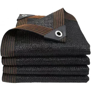 12PIN Black Sunshade Net Shading 70~80% Plant Greenhouse Cover Mesh Fence Privacy Screen Garden Sun Shed Outdoor Anti-UV