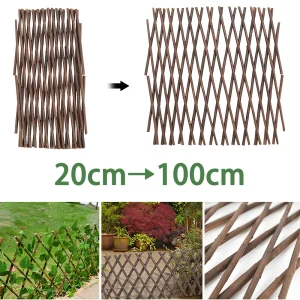 1/2Pcs Garden Expanding Trellis Privacy Screen Wooden Fence Climbing Plants Support Lattice Yard Fence Decoration Parks