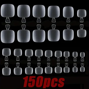 150Pcs Clear Press on Toenails with Nail Glue Kit, No File Matte Gel Toe Nail Tips Full Cove Nail Set Press On Cute Nails Charms
