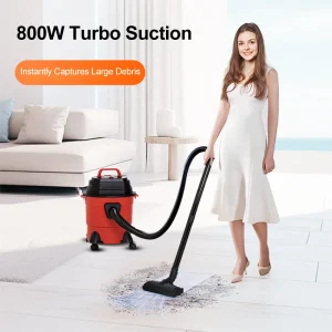 15L/18L Dry/Wet Dust Vacuum Cleaner 4m Cord Handheld Blow Function Large Bucket Design for Home Car Commercial Use