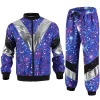 1990s Disco Tracksuit Jogging Wear Retro Style Carnival Theme Party Suit Live Cosplay Jacket and Pants cosplay costumes