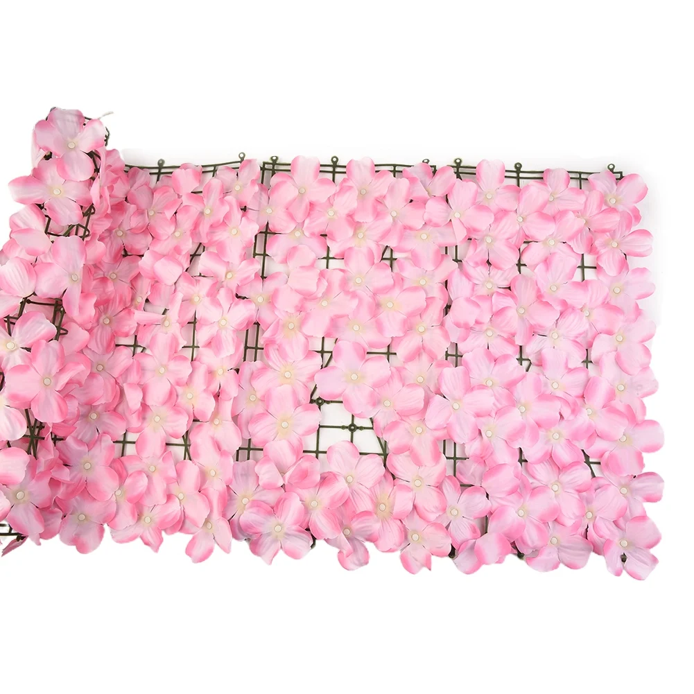 1M Fake Fence Trellis Wall Decoration Artificial Flower Privacy Fence Screen Outdoor Garden Balcony Hedge Home Wedding Decor - Image 6