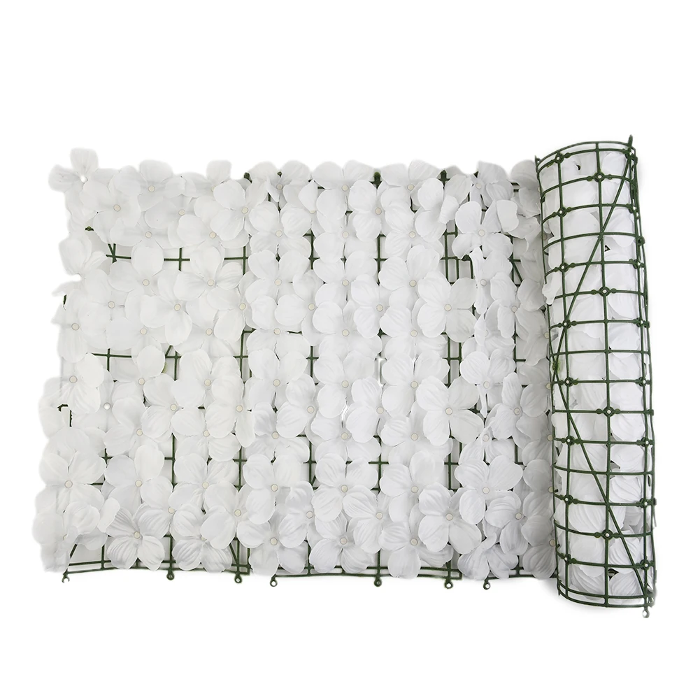 1M Fake Fence Trellis Wall Decoration Artificial Flower Privacy Fence Screen Outdoor Garden Balcony Hedge Home Wedding Decor - Image 5