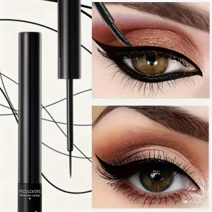 1PC Quick-Dry Black Eyeliner Pen - Waterproof, Sweat-Resistant, Break-Resistant Tip, Beginner-Friendly, Long-Lasting