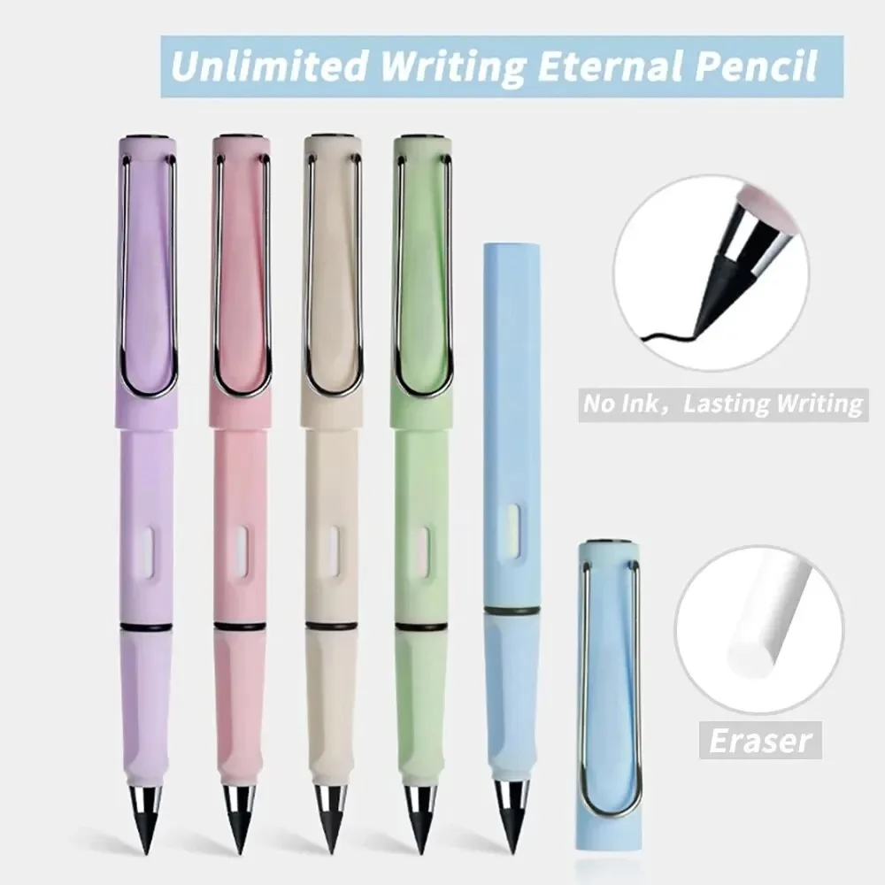 1Pc Eternal Pencil Unlimited Writing No Ink Pen Pencils For Writing Art Sketch Stationery Kawaii Pen School Supplies - Image 2