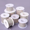 1Yard 10Yards/roll SS6-SS16 Crystal AB Claw Rhinestone Glass Sewn On Rhinestones Chain for Needlework Fabric Sewing Trimmings