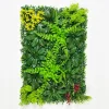 1pc Artificial Green Plant Wall Panel with Grass Flower Boxwood Hedge Wall Outdoor Artificial Privacy Fence Screen Fake Flower G