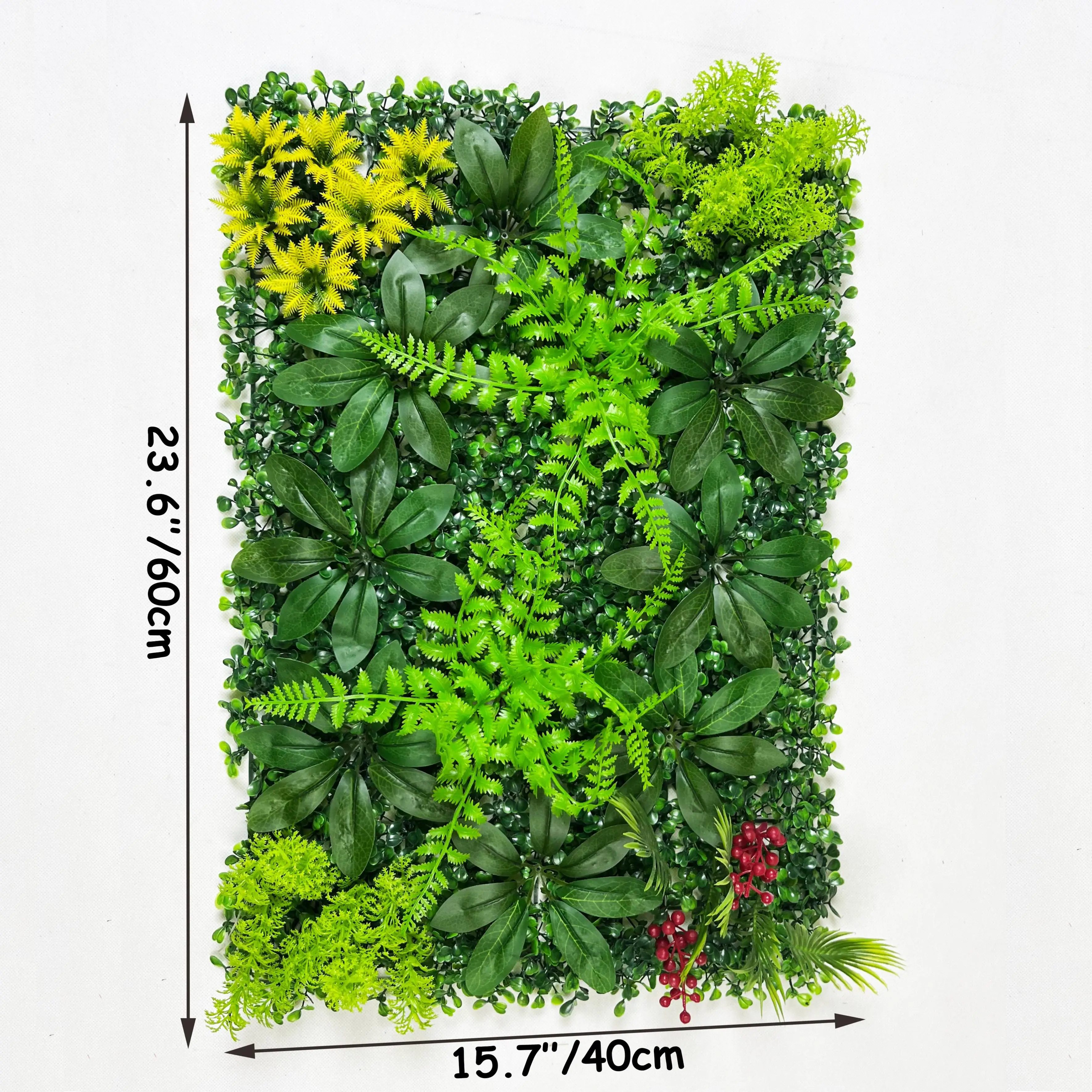 1pc Artificial Green Plant Wall Panel with Grass Flower Boxwood Hedge Wall Outdoor Artificial Privacy Fence Screen Fake Flower G - Image 3
