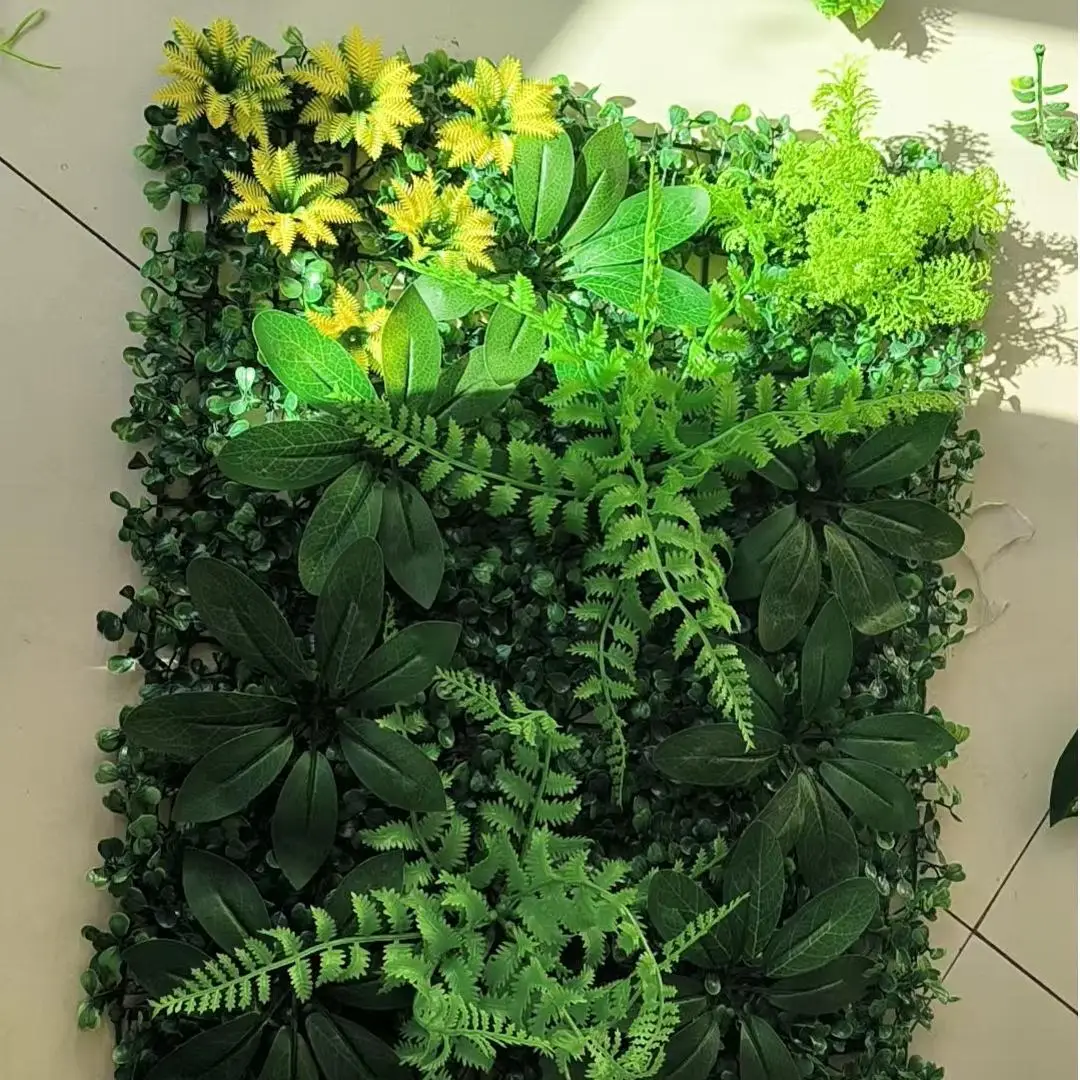 1pc Artificial Green Plant Wall Panel with Grass Flower Boxwood Hedge Wall Outdoor Artificial Privacy Fence Screen Fake Flower G - Image 5