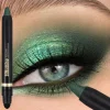 1pc Green Eyeshadow Stick Smoky Eyeshadow Pencil High Gloss Pearlescent Shadow Sticks Waterproof Stage Makeup