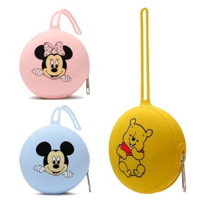 1pcs Disney Silicone Baby Nipple Bag Is Easy To Carry Silicone Baby Food-Grade Pendant DIY Accessories Baby Toy Accessories Gift