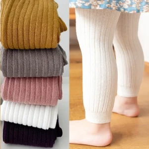 1pcs Spring Autumn Baby Leggings Girls Solid Color Elasticity Leggings Knitwear Girls Leggings Leisure Ribbed Legging