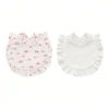 2 Pack Baby Bibs Reusable Absorbent Saliva Towel for Newborn Boys Girls