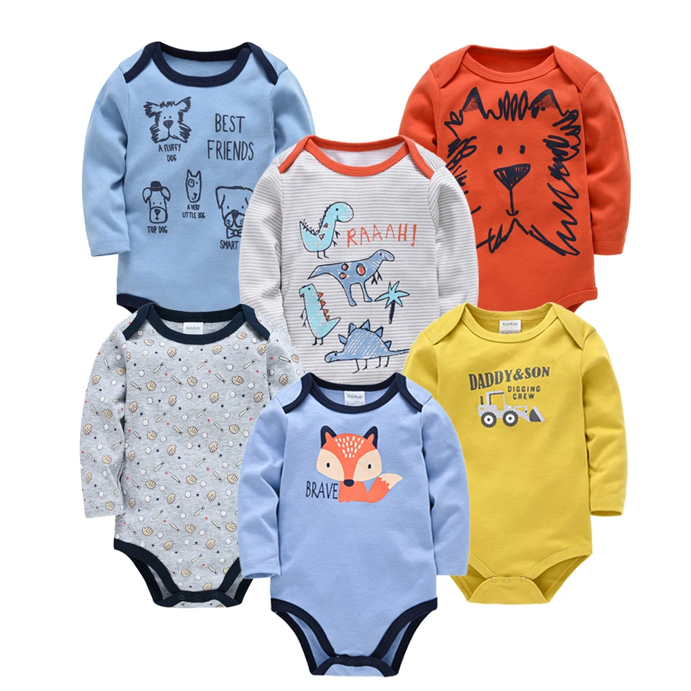 2023 Baby Bodysuit Long Sleeve Spring Autumn Girls Boys Clothes Body bebe Cartoon Printed 0-24 months Newborn Infant Outwear - Image 2