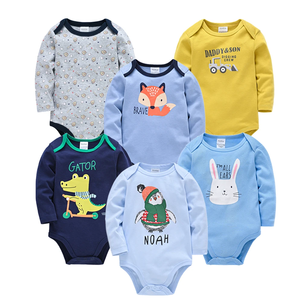 2023 Baby Bodysuit Long Sleeve Spring Autumn Girls Boys Clothes Body bebe Cartoon Printed 0-24 months Newborn Infant Outwear - Image 3