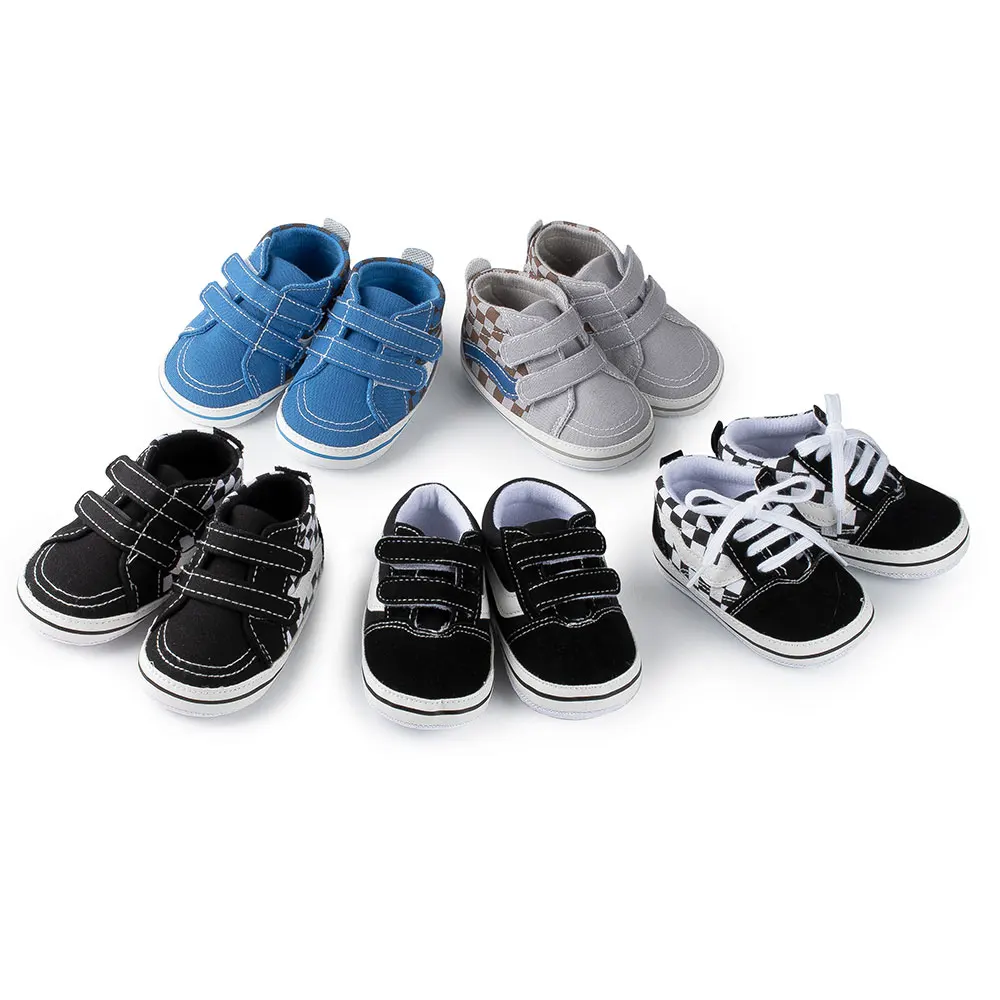 2023 New Baby Canvas Sneakers Anti-slip Soft Plaid Baby Boy Girl Shoes Newborns First Walkers Infant Baby Unisex Casual Shoes - Image 6