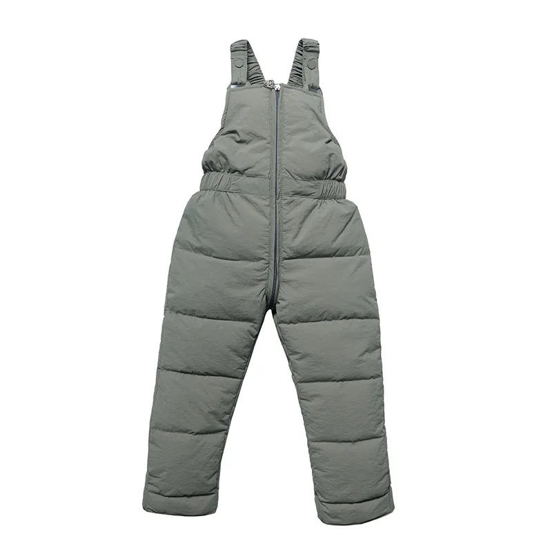 2024 Winter Down Overalls Pants Autumn Boys Girls Thick Warm Pants Kids Fashion Trousers New Children Ski Down Jumpsuit 1-5 Year - Image 5