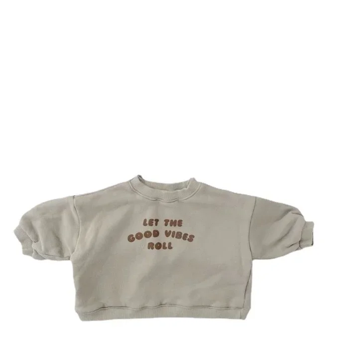 2025 Winter New Baby Long Sleeve Fleece Sweatshirt Infant Boy Girl Versatile Letter Sweatshirt Toddler Thick Warm Pullover Tops - Image 6