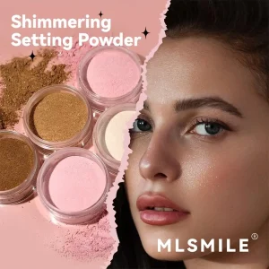 2026 Glitter Setting Powder 4 Color Long Lasting Oil Control Pearlescent Natural Face Matte Shimmer Loose Powder Makeup Cosmetic