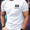 2026 New Men's Under Armor Style T-Shirt Slim Fit White Cotton Short Sleeve Casual Sports Streetwear Men's Daily Tops T-Shirt