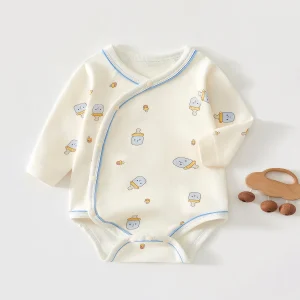 2026 Spring New Long Sleeve Shorts Jumpsuit High Quality Cotton Jumpsuit Suitable for Boy Girl Baby Infants Aged 0-18 Months