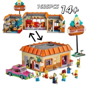 2026New1635pcs 10352 The Krusty Burger Restaurants Building Blocks Set Bricks Creative Ideas Educational Toys for Children Gifts