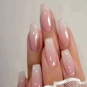 24 PCs Fake Nails with 1 Nail Glue and 1 Nail File
