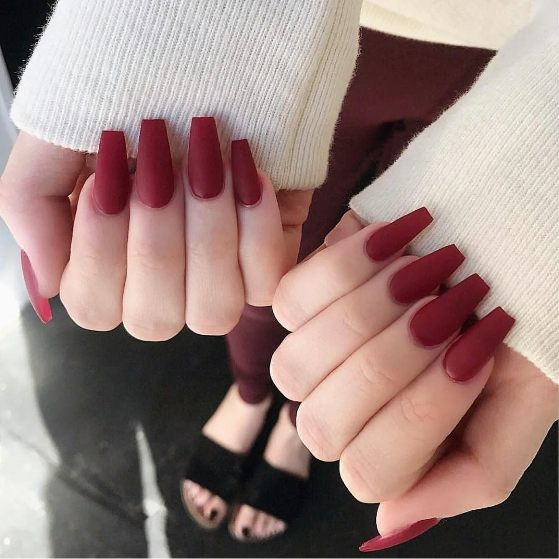 24PCS/Box 2022New Artificial Nails With Glue Milky White Pink Gradients Long Ballet Full Cover Acrylic Nail Stick Fake Nail Tips - Image 4