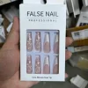 24pcs Artifical Bails With Glue Fake Nail Tips With Design Detachable Press On Nails Long Fake Nail Finished Nail Piece Sticker*