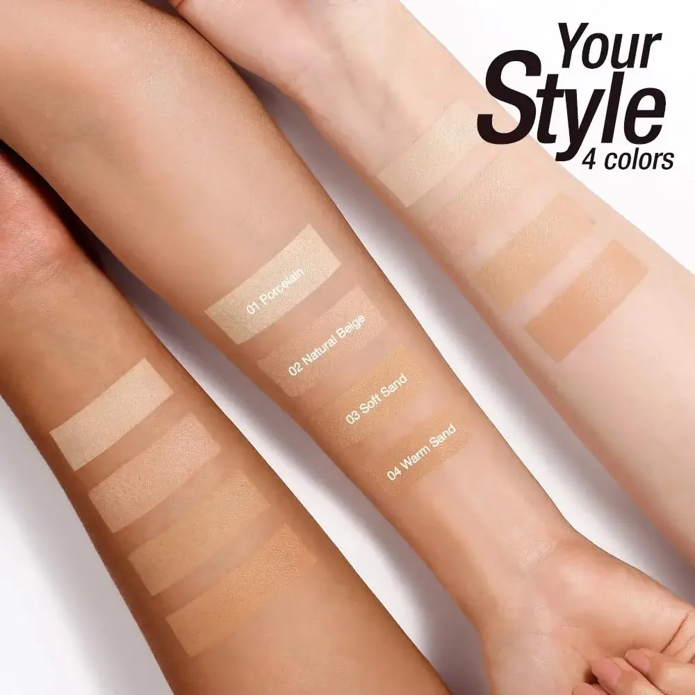 2in1 Setting Sun Protection Weightless Matte Powder Long Lasting High Concealer Power Waterproof Oil Free Compact - Image 5