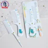 2pcs Cute Cartoon Animal Pattern Hair Comb Set, Fine Tooth Rat Tail Comb, Baby Comb,Wide-Tooth Detangling Brush, Finishing Comb