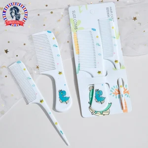 2pcs Cute Cartoon Animal Pattern Hair Comb Set, Fine Tooth Rat Tail Comb, Baby Comb,Wide-Tooth Detangling Brush, Finishing Comb