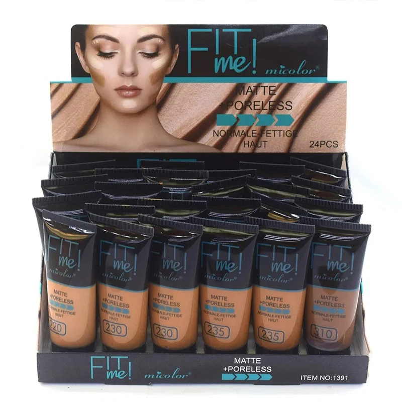 30g Micolor Liquid Foundation Full Concealer Waterproof Base Cover Dark Circles Matte Black Skin Face Foundation Cream Makeup - Image 5