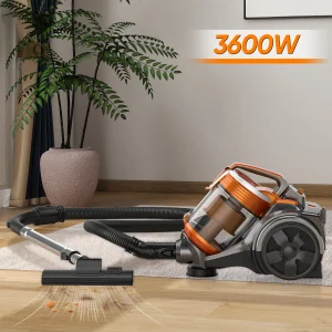 3600W 15000PA A Vacuum Cleaner Vacuum multi-cyclonic Filtration cored Vacuum Hard Floors Carpets FET Hair