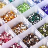 36Different Colors SS6-SS20 Flatbase Glass Round Rhinestones Silver Bottom Glitter Crystal For Nail Art Wedding Dress Decoration