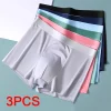 3PCS Big Size Underwear Men Boxer Breathable Soft Men's Boxer Briefs Sporty Boxers Men's Square Panties Shorts Sexy Unerderwear