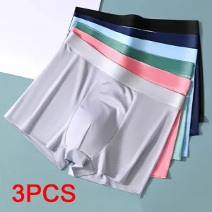 3PCS Big Size Underwear Men Boxer Breathable Soft Men's Boxer Briefs Sporty Boxers Men's Square Panties Shorts Sexy Unerderwear