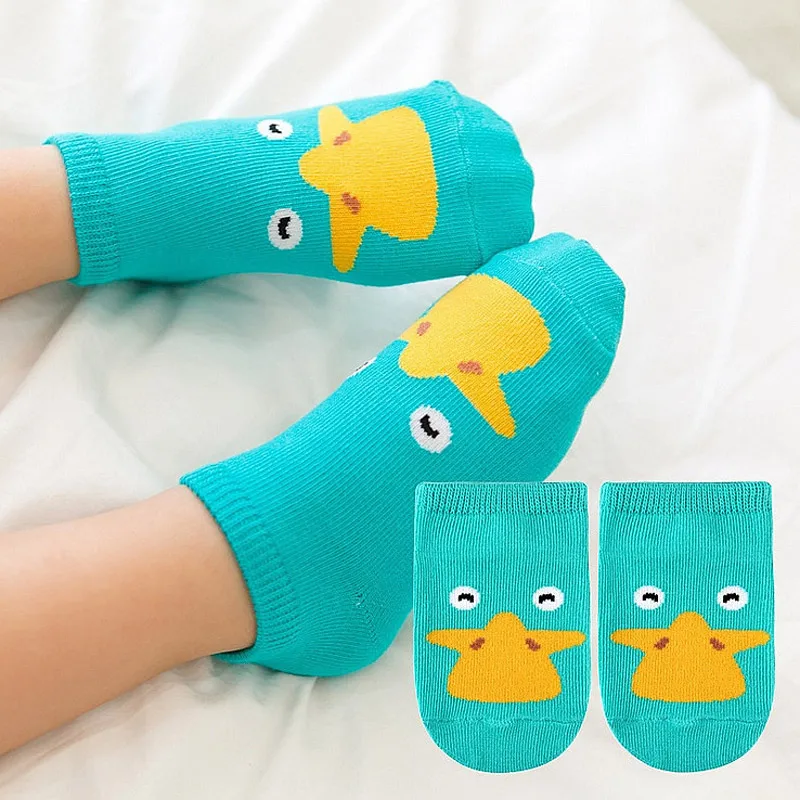4 Pack Baby Ankle Socks for Infant Toddler Boys Girls Short Cotton Anti Slip Socks Kids Casual Indoor Cartoon Non-slip 0-3 Years - Image 6