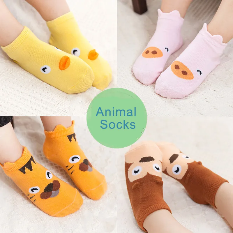 4 Pack Baby Ankle Socks for Infant Toddler Boys Girls Short Cotton Anti Slip Socks Kids Casual Indoor Cartoon Non-slip 0-3 Years - Image 3