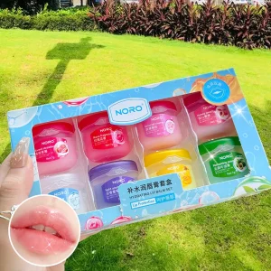 4/6/8pcs Fruit Series Lip Balm Set Lip Mask Moisturizing Hydrating Non-sticky Anti-Cracked Lip Balm for Lips Care