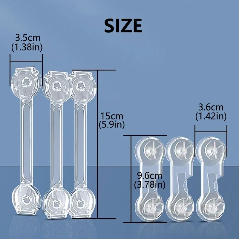 4/8/10Pcs/Lot Child Lock Protection of Children Baby Drawer Anti-opening Cabinet Door Refrigerator Anti-pinch Safety Lock Buckle - Image 6