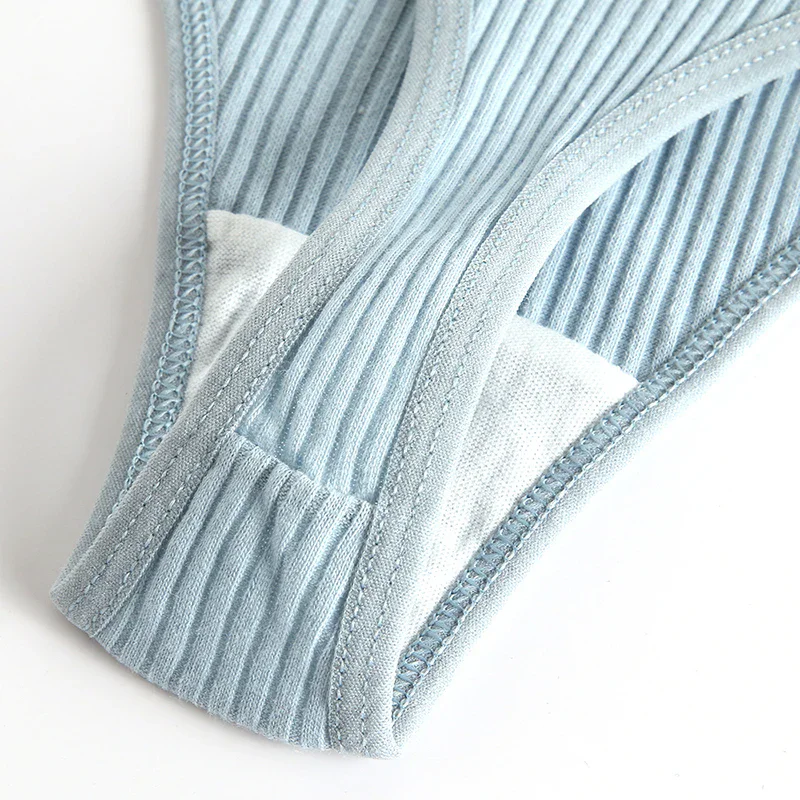 4Pcs Women's Panties G-Strings Set Fashion New Striped Soft Cotton Underwear Sexy Lingerie Sports Breathable Cozy - Image 5