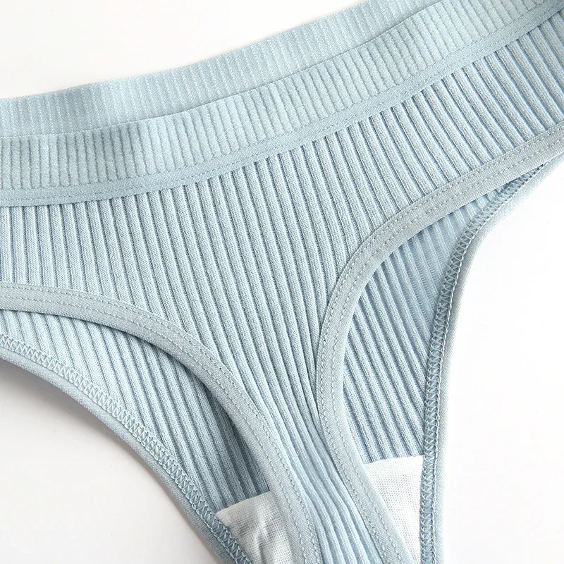 4Pcs Women's Panties G-Strings Set Fashion New Striped Soft Cotton Underwear Sexy Lingerie Sports Breathable Cozy - Image 4