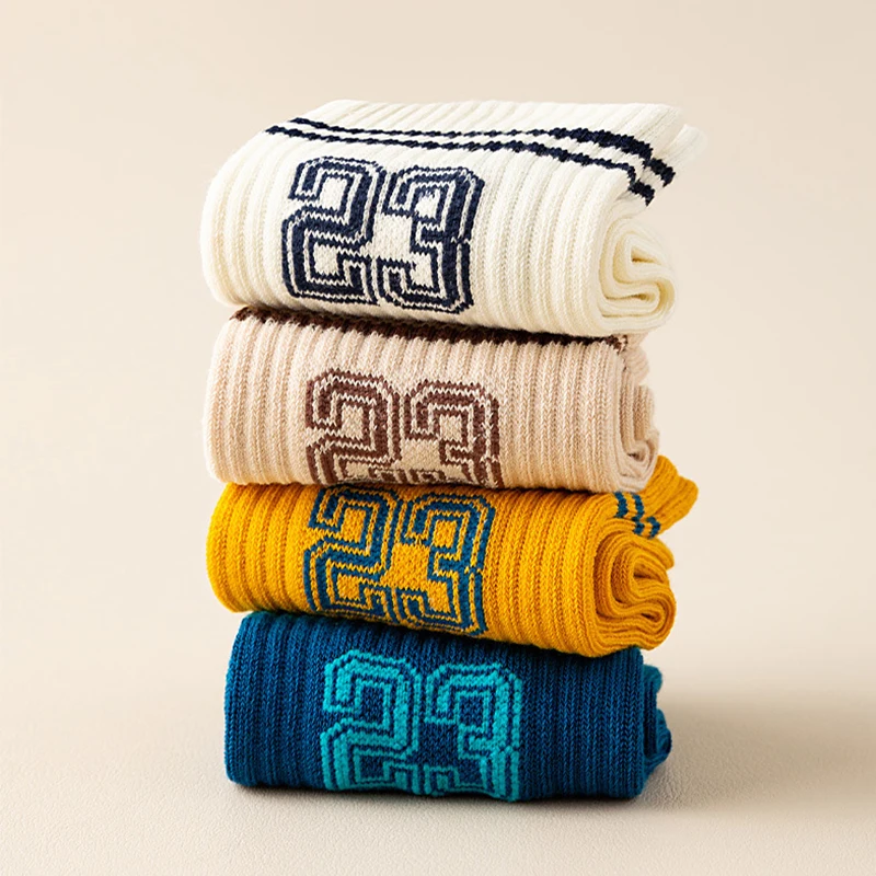 5 Pairs Kids Boys Girls Socks Children Baby Toddler Sport Socks School Students Spring Autumn Soft Cotton Fashion Mid Tube Socks - Image 2