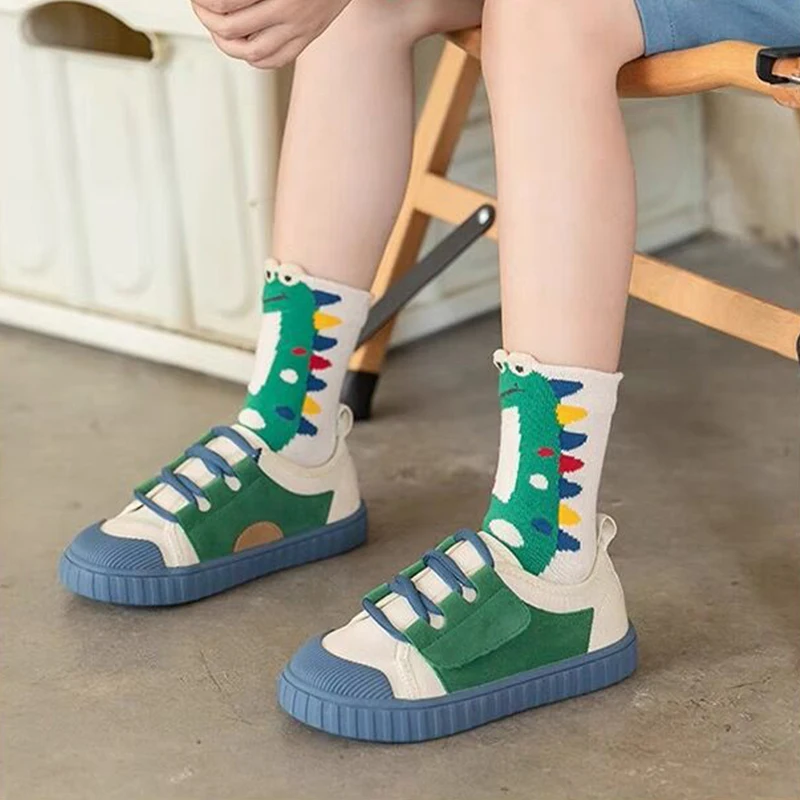 5 Pairs Kids Boys Girls Socks Children Baby Toddler Sport Socks School Students Spring Autumn Soft Cotton Fashion Mid Tube Socks - Image 3