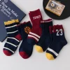 5 Pairs Kids Boys Pure Cotton Socks Children Baby Toddler Sport Basketball Socks School Student Spring Autumn Soft Mid Tube Sock