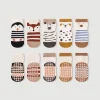 5 Pairs Kids Non-Slip Socks Cute Cartoon Pattern Baby Boys Girls Floor Socks Comfortable Breathable for Toddler Children