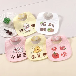 5 Pieces Waterproof Baby Bibs Infant Boys Girls Burp Cloths Adjustable Baby Bandana Drool Bib Toddler Saliva Towel Feeding Stuff